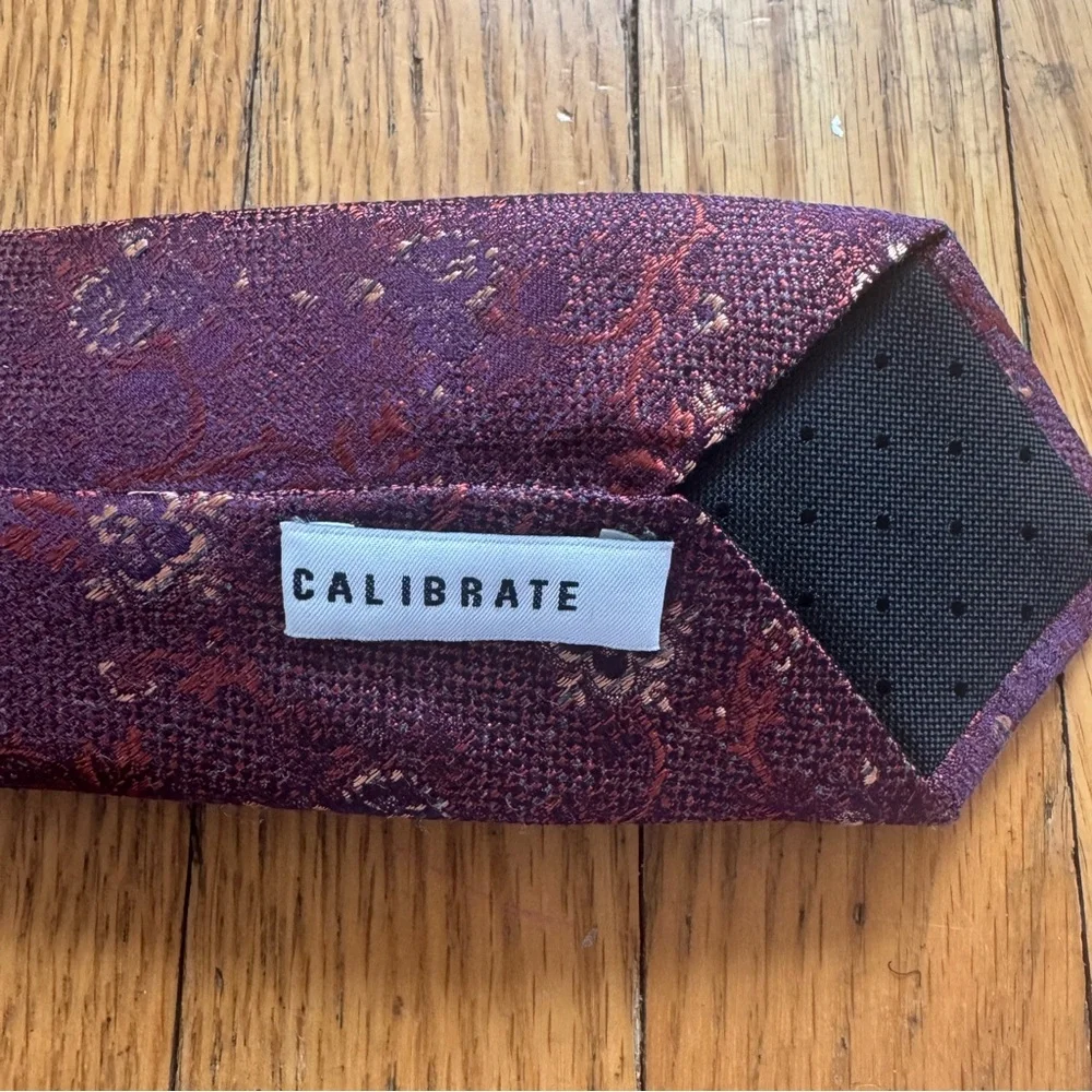 C2 by Calibrate Burgundy Floral Tie - Picture 5 of 10